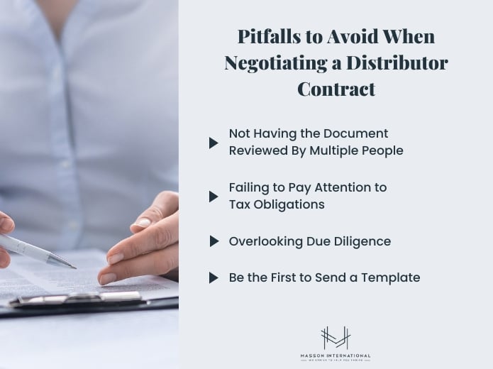 pitfalls to avoid when negotiating a distributor contract